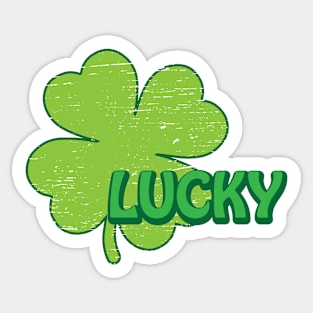 Lucky Vintage Shamrock Sticker